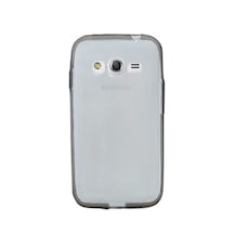 Samsung Galaxy Ace 4 (G313) Kilif Soft Silikon Seffaf-Siyah Arka 114136264