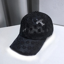 Siyah Dantel Şapka Pamuk Beyzbol Şapkası Kadın Snapback Şapka Hip Hop Kapaklar Doğa Sporları Şapka L