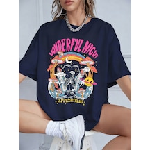 Noıssey Urban Pop Graphic Kadın Tişört Koleksiyonukod 5594 Lacivert
