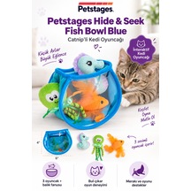 Petstages Hide Seek Fish Bowl Blue Catnipli Kedi Oyuncağı Peluş