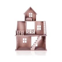 Boyanmaya Hazır Ahşap Oyun Evi Merdivenli 71x51x25 Cm Mdf