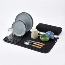 Kurutma Matı 44x36 Cm Yıkanabilir Ve Dayanıklı-gri Diğer