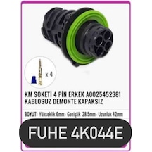 Fhe 4k044e Km Soketi 4 Pin Erkek A0025452381 Kablosuz Demonte Kapaksız