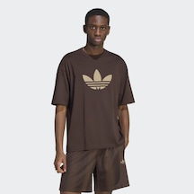 Adidas Kq8922 Trefoıl T-shırt Erkek Tişört Kahverengi