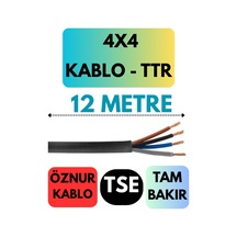 Öznur 4x4 Ttr Kablo Metre Seçenekli Siyah - 12 Metre