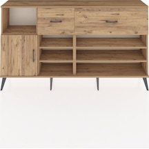 Arges Konsol 6 Raflı 2 Çekmeceli Tek Kapaklı 176x30x99 Çam-çam Atlas Çam - Atlas Çam