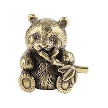 Homyl Pirinç Panda Süsü Heykeli Masaüstü El Sanatları 4,2 Cm X 3,7 Cm