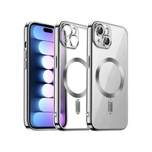 Apple Uyumlu iPhone 13 Kılıf Kross Magneticsafe Kapak - Gümüş 0.2M-Çok Renkli