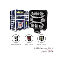Calısma Lambası Pro 8 Led 3 Fonksıyonlu Kare