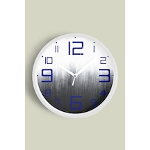 Soyut - Bohem - Geometrik Temalı Modern Duvar Saati - 35cm - Önü Camlı Beyaz Kasa - Sessiz Mekanizma-jh0541 Beyaz