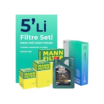Mann Citroen C-Elysee 1.6 Dizel Filtre Bakım Seti Castrol Motor Yağlı (2017-2019) 5 Li