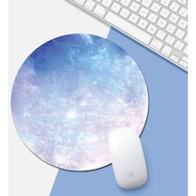 Gökkuşağı Renkli Cıva Desenli Dairesel Mouse Pad