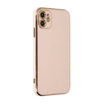 Apple Uyumlu iPhone 12 Kılıf Volet Silikon Pembe,