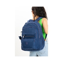 İthal Maymuncuk Hediyeli Ultra Hafif Çok Cepli Krinkıl Sırt Çantası Unisex Lacivert