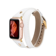 Apple Watch Uyumlu Deri Kordon 42-44-45mm Slim Dtgt F3
