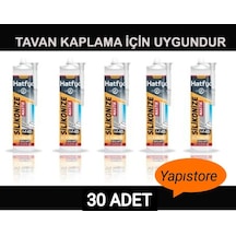 Hatfix Silikonize Mastik 30 Adet Tavan Kaplama Yapıştırıcı Çok Renkli