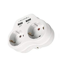 İkili Topraklı Priz - Usb Çıkışlı, 2a, Beyaz 000543