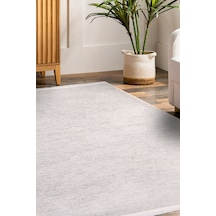 Azra Beyaz Kaymaz Taban Halı – Salon, Çocuk Odası ve Mutfak için Yıkanabilir, Yumuşak Kilim