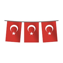 Türk Bayrağı İpe Dizili Kâğıt 11 17cm 40 Adet 5 Metre Diğer
