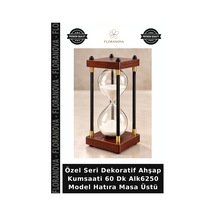 Özel Seri Dekoratif Ahşap Kumsaati 60 Dk Alk6250 Model Hatıra Masa Üstü