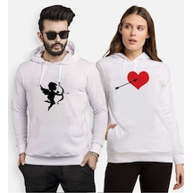 Tshirthane Cupid Heart Sevgili Kombinleri Kapüşonlu Kombini