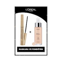 L'Oréal Paris Telescopic Gold Siyah Maskara & True Match Nude Fondöten Serum 0.5-2 Very Light