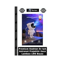 Premium Uzaktan Ev Işık Astronot Projektör Gece Lambası Lw6 Beyaz Çok Renkli