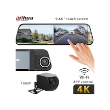 Dahua T5 4k Dikiz Aynalı Ön + Arka Araç Kamerası 9,66" Dokunmatik Ekran, Gps, Park Kamerası