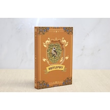 Hufflepuff Temalı Deri Kapaklı Defter - Şık Ve Dayanıklı Not Defteri Diğer