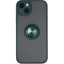 Apple iPhone Uyumlu 14 Kılıf Montreal Yüzüklü Silikon Kapak - Yeşil Bzsxx00 1
