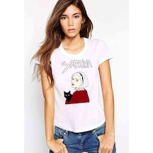 Chilling Adventures Of Sabrina Sabrina & Cat Kadın Beyaz Tshirt