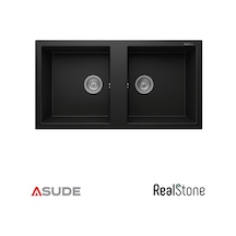 Realstone P019 Nemrut Çift Göz G.eviye 970 520mm Siyah