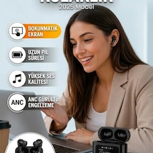 Dokunmatik Oled Ekranlı Bluetooth Kulaklık Kablosuz Şarj Ve Powerbank Kutulu 00