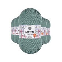 5 Adet Baby One Tüylenmeyen El Örgü İpi Yünü Azur K493