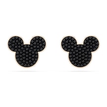 5737560 Swarovski Mickey Ve Minnie Figürlü Siyah, Gül Altın Kaplama Küpe Çok Renkli