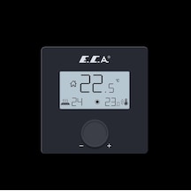 Eca Dijital Oda Termostatı Lcd Çevirmeli Siyah