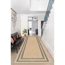 West Home Makinede Yıkanabilir Kaymaz Taban Leke Tutmaz Bej Salon Halısı Mutfak Halısı Ve Yolluk Wh 594 Beige Yolluk
