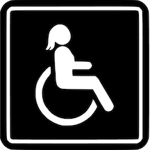 Engelli Amblemi Oto Özel Yeni Kaliteli Kaliteli Sticker Siyah 15 X 15 Cm
