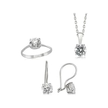 Gümüş Tek Taş Set (190654791)