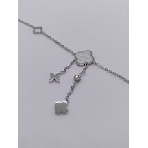 Sapphire Store Gümüş Renk Çiçek Detaylı Halhal 316L Gümüş