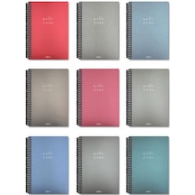 Papirüs Note Case Simli Spiralli Sert Kapak 14x19 120yp. Çizgili Çok Renkli