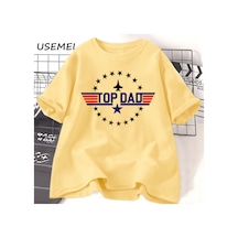 Flood Of Style Üst Baba T-shirt Casaul Pamuk Babalar Günü Hediyesi Baba Erkek Tasarımcı T Shirt Erkek Moda K Sarı