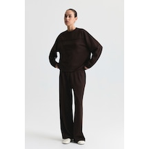 Antioch Bisiklet Yaka Sweatshirt Ve Jogger Pantolon Takım Kahve