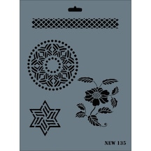 Rich New Seri N-135 Stencil 35X25 Cm