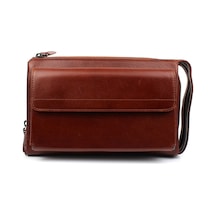 Alphaclub Bag Erkek Hakiki Deri Bordo El Çantası Clutch Portföy Çanta