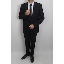 Duayen Dmc Tekstil Erkek Siyah Düz Italyan Kesim Dar Kalıp Tek Düğmeli Yelekli Likralı Takım Elbise Duayen Dmc Tekstil Erkek Siyah Düz Italyan Kesim Dar Kalıp Tek Düğmeli Yelekli Likralı Takım Elbise