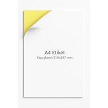 A4 Etiket Yapışkanlı 20 Sayfa Adres Etiketi 210x297 Mm - Çok Amaçlı Universal Etiketler - Adres Etiketler - Beya 1