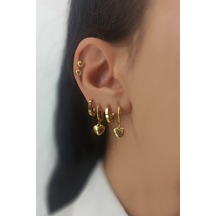 Çlk Accessories Çelik 6 Lı Kalp Küpe Kombin Trküpe34623 - Gold Altın Çlk Accessories Çelik 6 Lı Kalp Küpe Kombin Trküpe34623 - Gold Altın