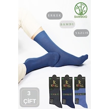 Kral Socks Bambu Erkek Soket Uzun Çorap Klasik Yazlık Dikişsiz 3'lü Set Antrasit