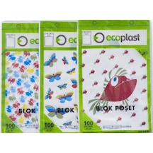 Baskılı Blok Poşet Beyaz 26X38 Cm No 2- 500 Adet